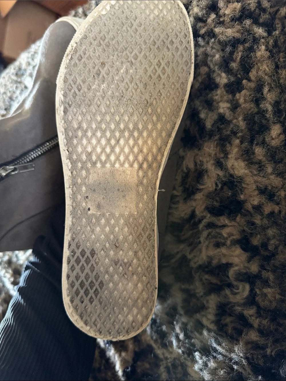 Women's Grey Suede Wedge Zip Ankle Booties